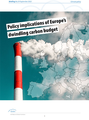 Policy implications of Europe’s dwindling carbon budget