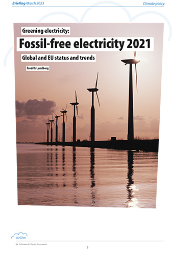 Fossil-free electricity 2021 Cover